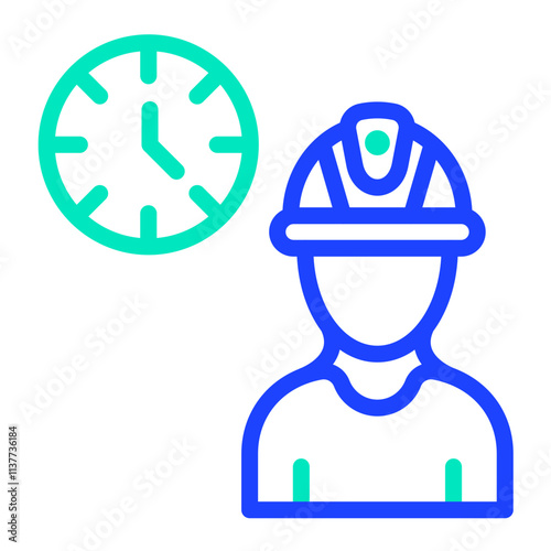Working hours Vector Icon Design Illustration