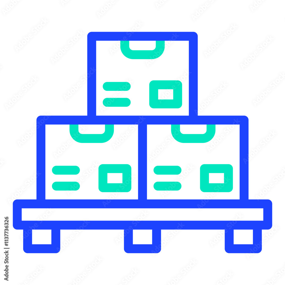Pallet Vector Icon Design Illustration Pallet Vector Icon Design Illustration