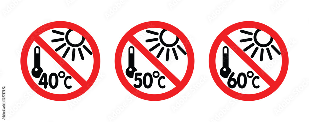 simple classic do not expose to high heat symbols vector set on transparent background simple classic do not expose to high heat symbols vector set on transparent background