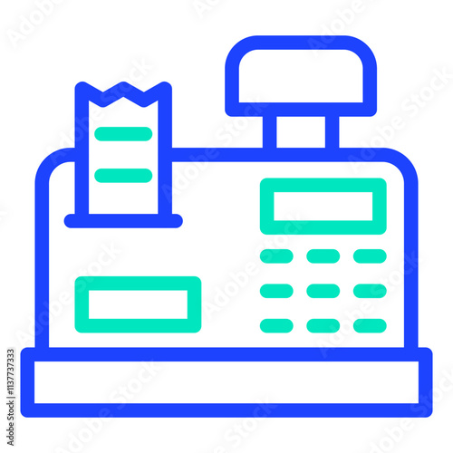Cashier machine Vector Icon Design Illustration