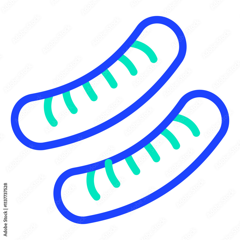 Fototapeta premium Sausage Vector Icon Design Illustration