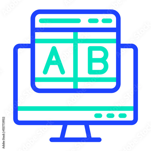 Ab testing Vector Icon Design Illustration