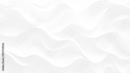 White wave background, abstract concept. Beautiful format poster with Smooth Grey Waves abstract background with grayish tonalities, plenty of copy space and elegant design.	