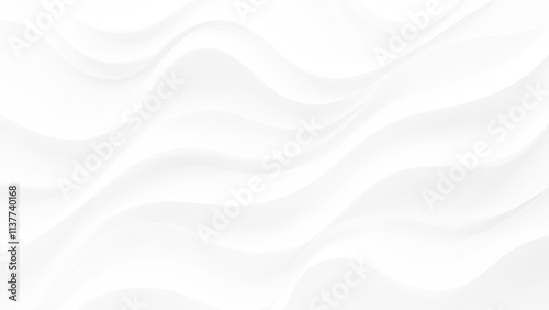 White wave modern abstract background. Luxury horizontal white background for business banner, poster, backdrop, voucher, invite. Vector illustration	