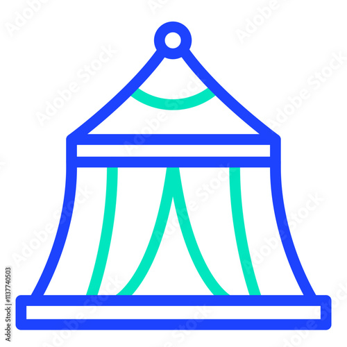Circus tent Vector Icon Design Illustration