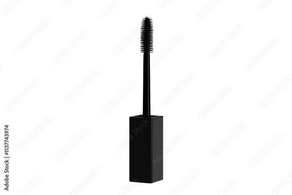 A sleek black mascara tube with a long wand, designed for easy application. A sleek black mascara tube with a long wand, designed for easy application.