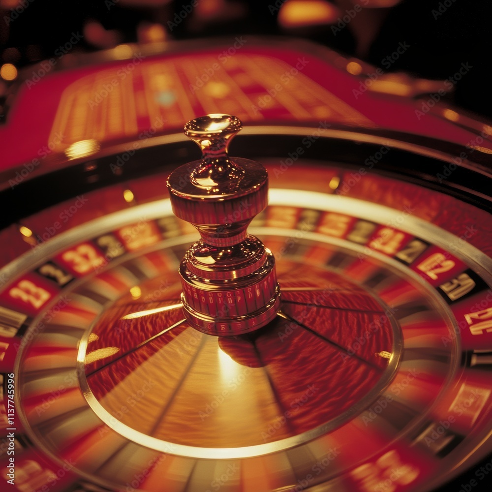 Roulette wheel close up at the Casino - Selective Focus Roulette wheel close up at the Casino - Selective Focus