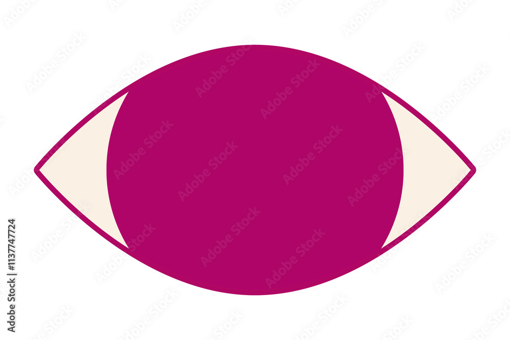 Obraz premium Abstract eye png sticker, cartoon design, transparent background