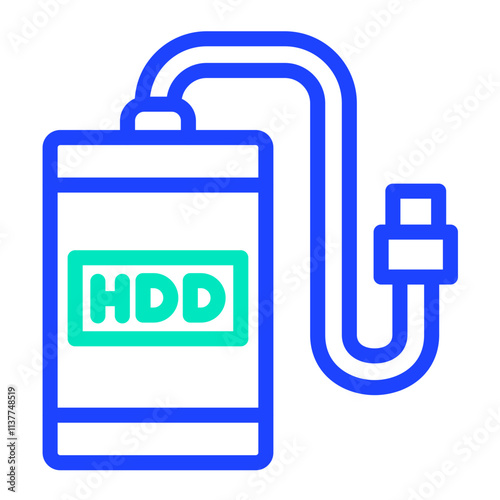 External hard drive Vector Icon Design Illustration