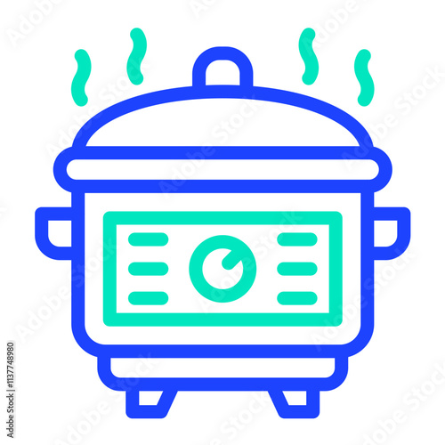 Rice cooker Vector Icon Design Illustration