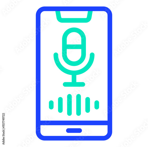 Voice Assistant Vector Icon Design Illustration