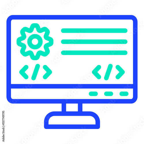 Backend Vector Icon Design Illustration