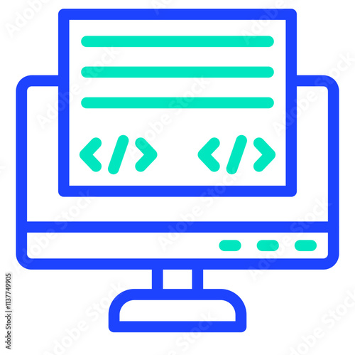 Front End Vector Icon Design Illustration