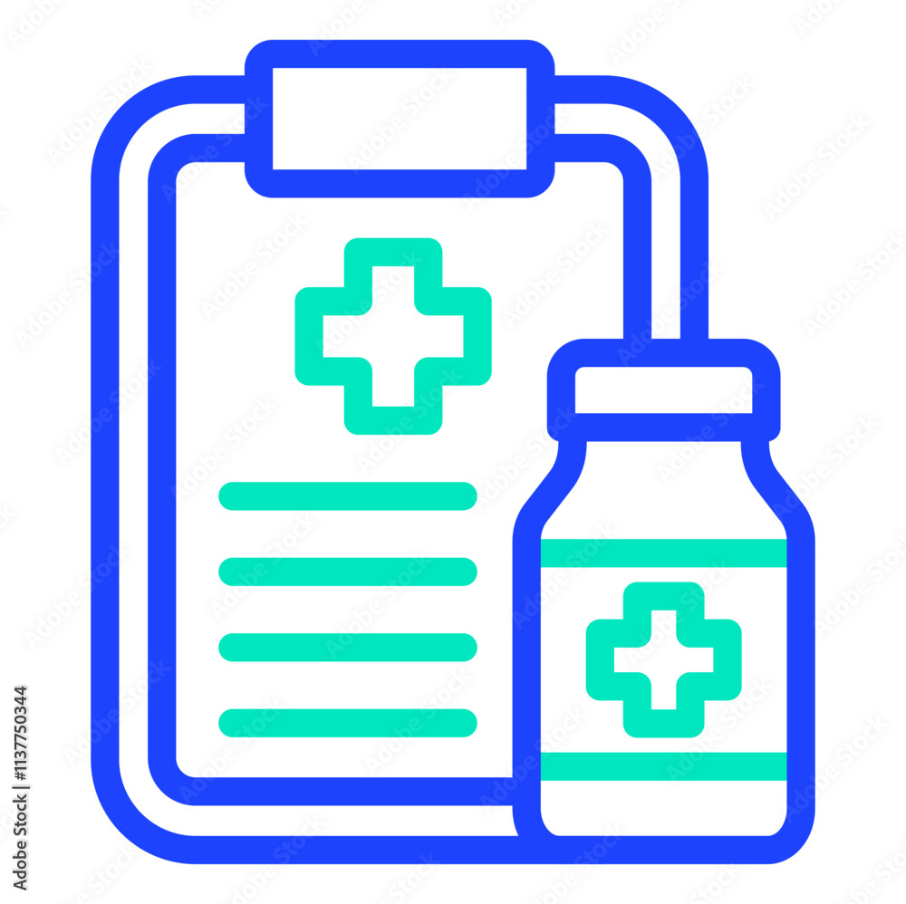 Medical Prescription Vector Icon Design Illustration Medical Prescription Vector Icon Design Illustration