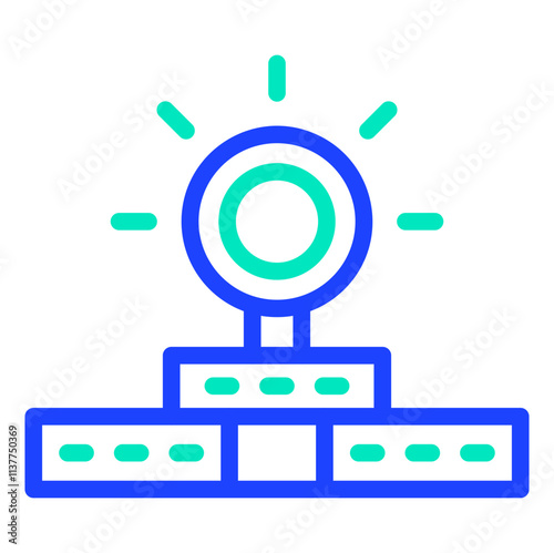 Head Mirror Vector Icon Design Illustration