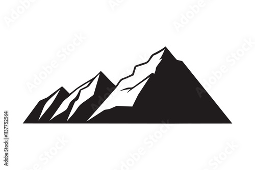 mountain silhouette vector logo design