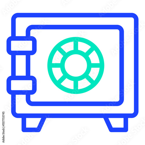 Safe Box Vector Icon Design Illustration