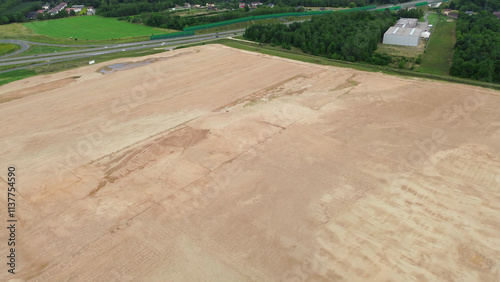 Cleared land area for building project.