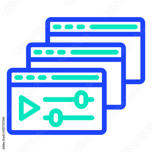 Courses Vector Icon Design Illustration