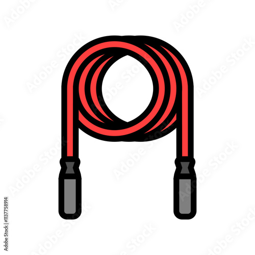 jump rope fitness tool color icon vector. jump rope fitness tool sign. isolated symbol illustration