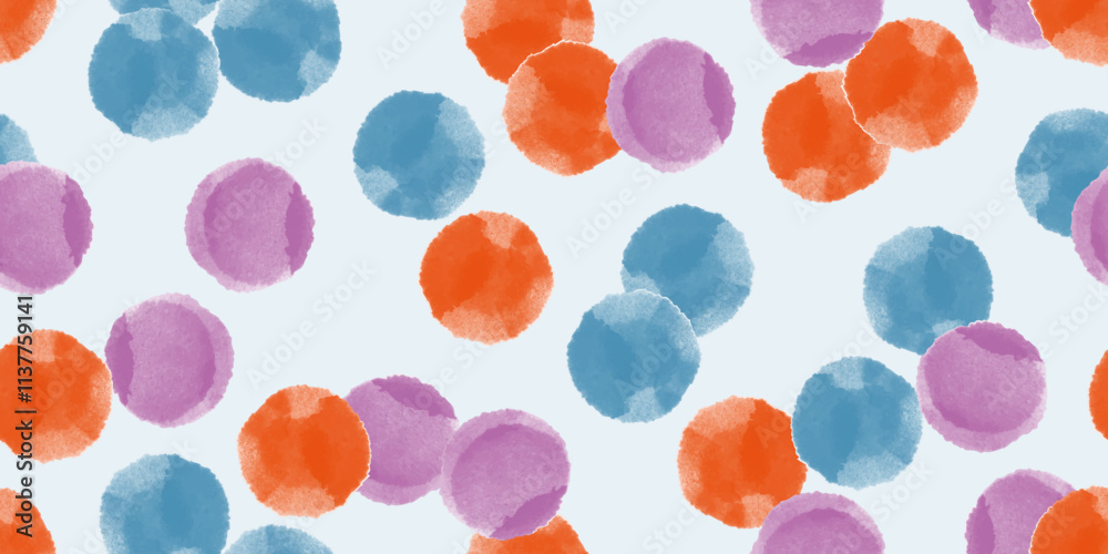 Abstract seamless pattern, background with purple, orange, blue watercolor shapes and stains. Repeating vector design for print Abstract seamless pattern, background with purple, orange, blue watercolor shapes and stains. Repeating vector design for print