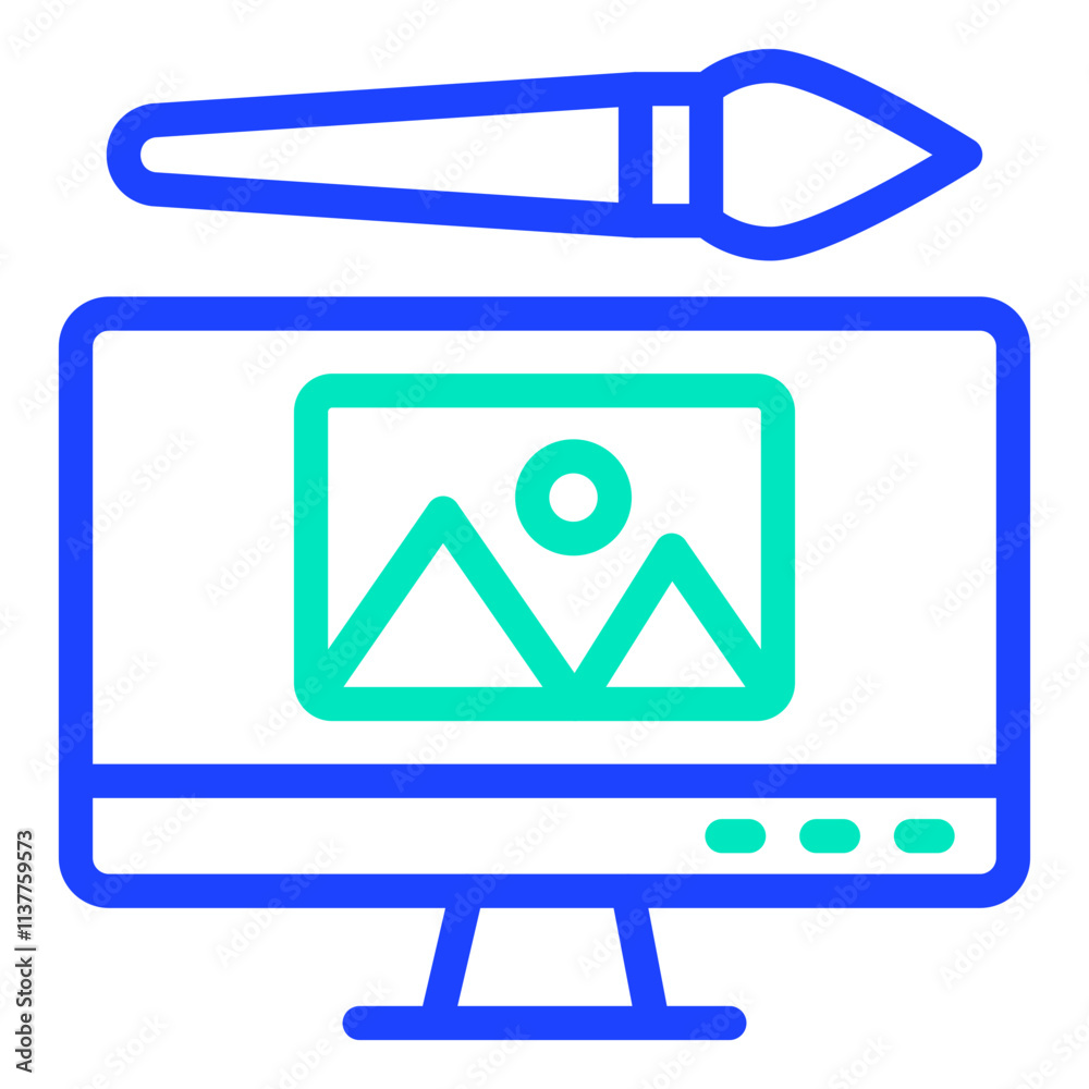 Digital Art Vector Icon Design Illustration Digital Art Vector Icon Design Illustration