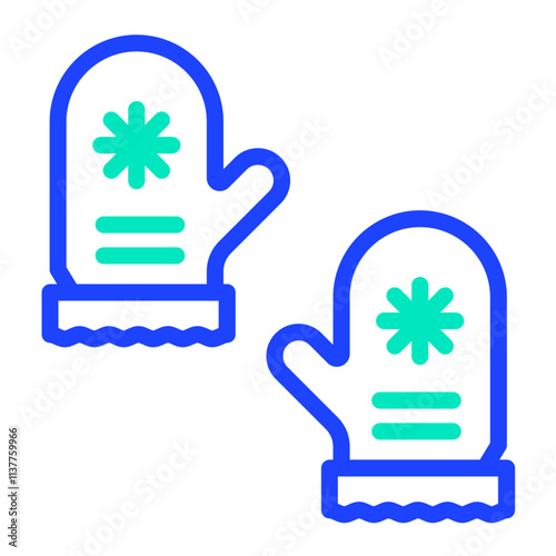 Mitten Vector Icon Design Illustration