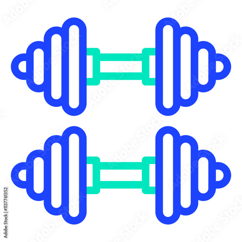 Barbell Vector Icon Design Illustration