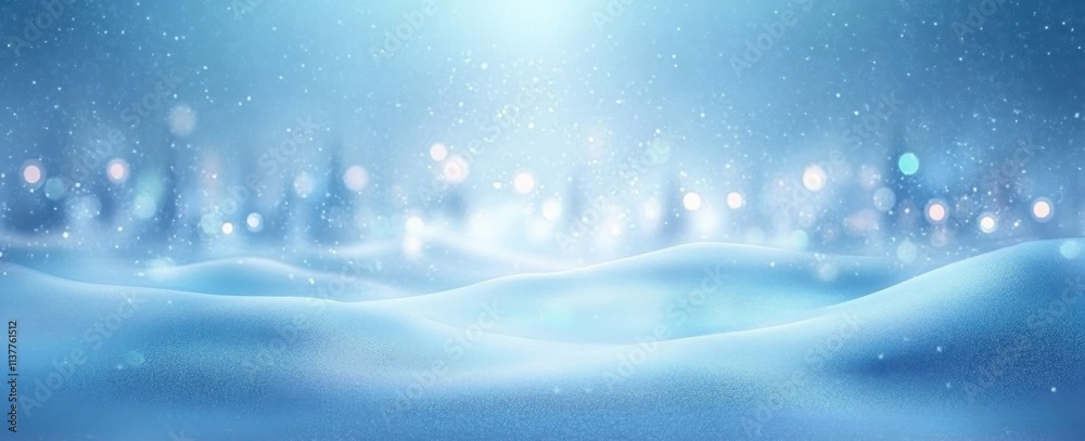 Winter Christmas background with magic Bokeh lights. Light blue snowscape. Banner- Panorama. Winter Christmas background with magic Bokeh lights. Light blue snowscape. Banner- Panorama.