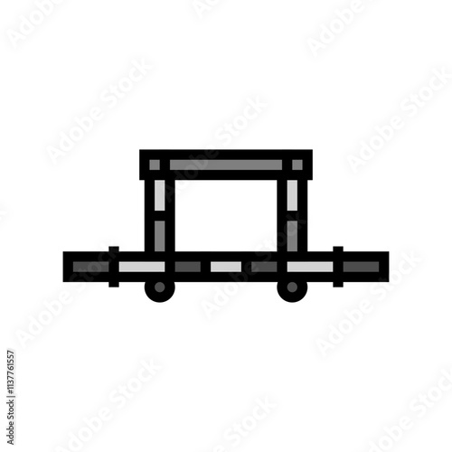 pull up bar fitness tool color icon vector. pull up bar fitness tool sign. isolated symbol illustration