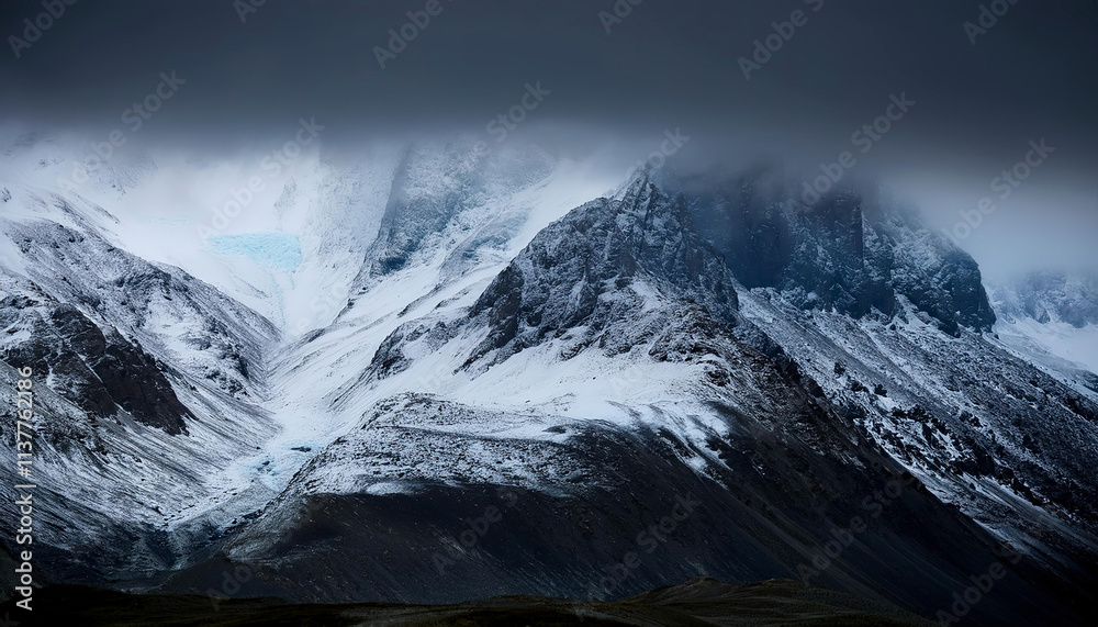 Fototapeta premium snowy mountain view