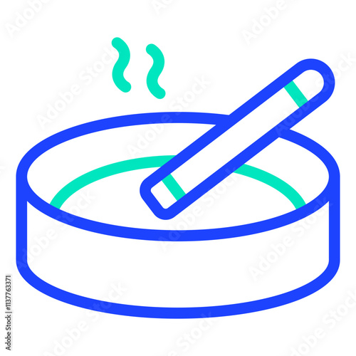 Ashtray Vector Icon Design Illustration