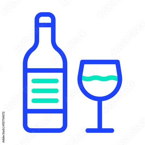 Alcoholic Drink Vector Icon Design Illustration