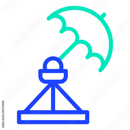 Umbrella light Vector Icon Design Illustration