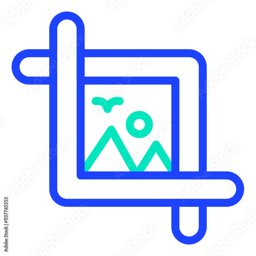 Crop Vector Icon Design Illustration