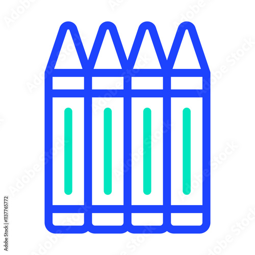 Crayons Vector Icon Design Illustration