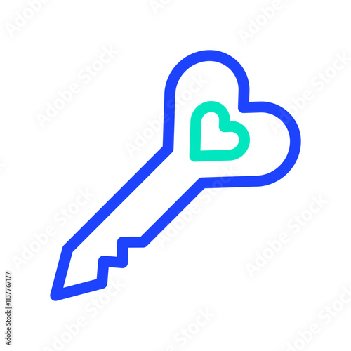 Key Vector Icon Design Illustration