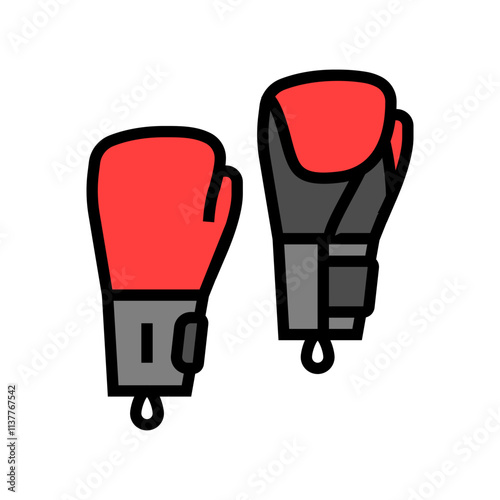 boxing gloves fitness tool color icon vector. boxing gloves fitness tool sign. isolated symbol illustration