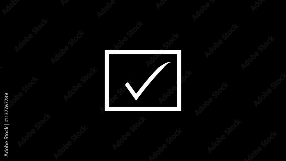 Animation of the green circle check mark icon. Smooth and simple animation of check marks, Correct sign. Right mark icon set. Green tick flat symbol. Check ok, YES marks for vote, decision, web. True 