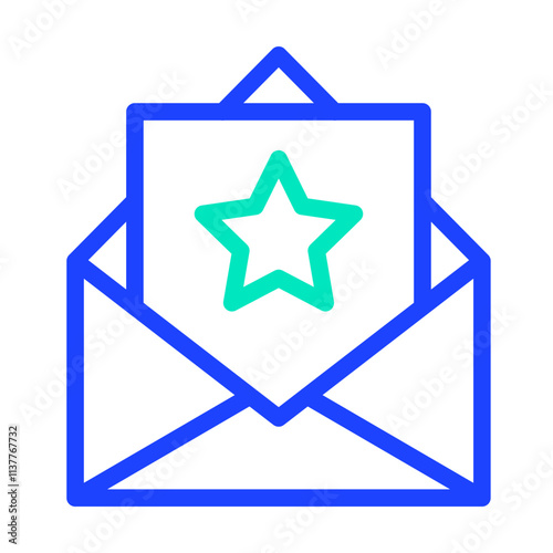 Starred Message Vector Icon Design Illustration
