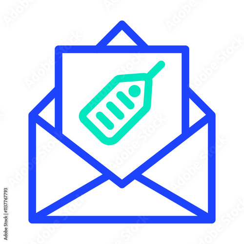 Tagged Vector Icon Design Illustration