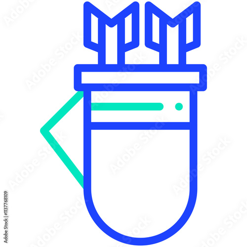 Quiver Vector Icon Design Illustration