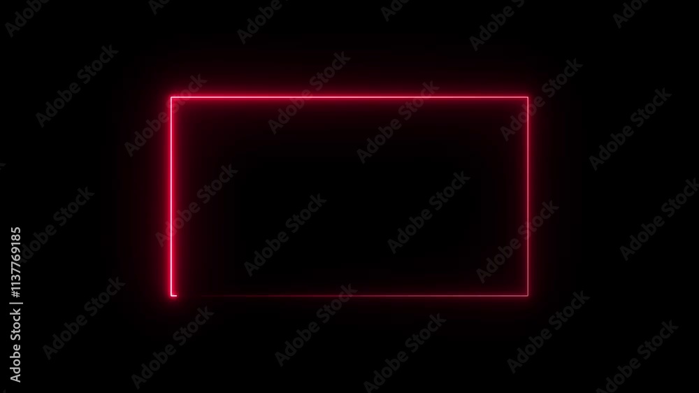 Rectangle frame neon light turn on and turn off motion graphic on transparent background. Lightsaber glowing frame with animation alpha, neon frame colorful rainbow animated neon frame border flashi Rectangle frame neon light turn on and turn off motion graphic on transparent background. Lightsaber glowing frame with animation alpha, neon frame colorful rainbow animated neon frame border flashi
