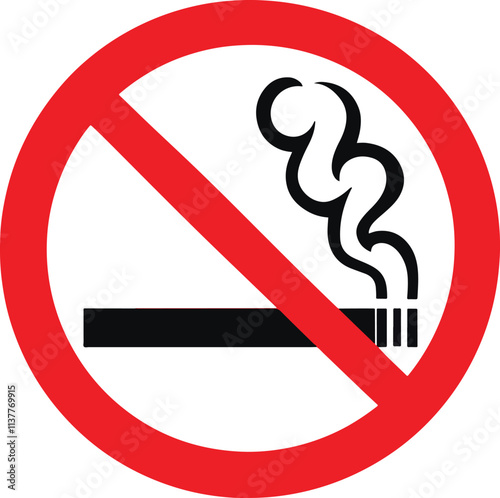 no smoking sign vector illustration with white background
