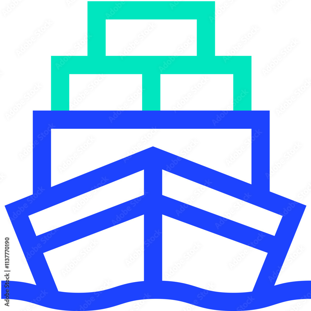 Obraz premium Loading Boat Vector Icon Design Illustration