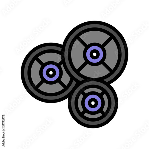 weight plates fitness tool color icon vector. weight plates fitness tool sign. isolated symbol illustration