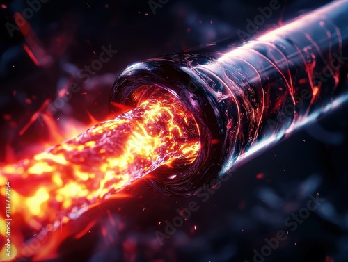 Artistic depiction of a pipette isolating a cell glowing with energy symbolizing breakthroughs in research and microscopic-level precision