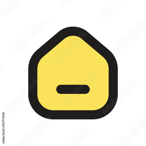 The image shows a small yellow pixel art emoticon with a neutral facial expression.