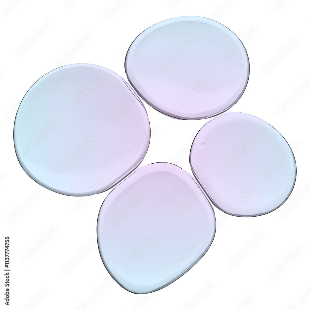 Obraz premium PNG gradient liquid bubble macro shot cosmetic product