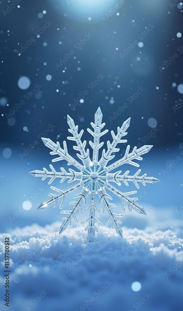 snowflake on snow a futuristic background, snowflake, vector snowflake on snow a futuristic background, snowflake, vector